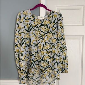 Pomander Place Floral Blouse - Yellow and Green